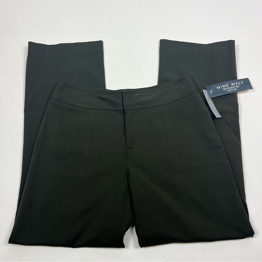 Nine West Separates NWT Elyse Trousers Green Size 8 Petite